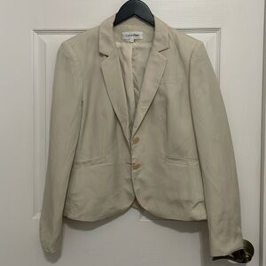 Calvin Klein women’s linen blend khaki blazer